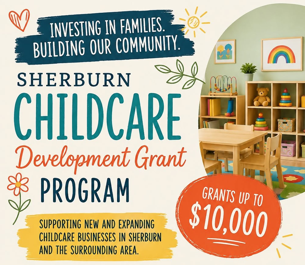Sherburn Childcare Grant Program Flyer